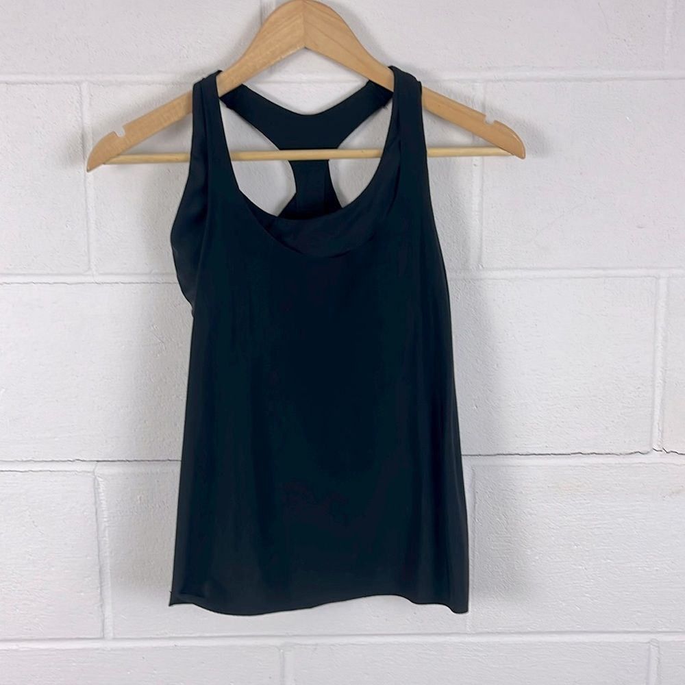 Athleta Black Sleeveless Racerback Tank Top